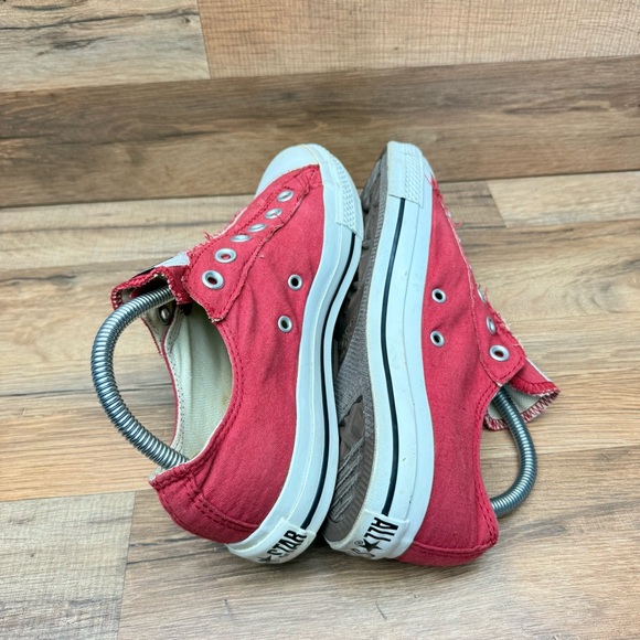 Converse All Star Fire Engine Red Canvas Side Aplix women 8 - Picture 4 of 9